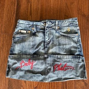 vintage baby phat denim skirt